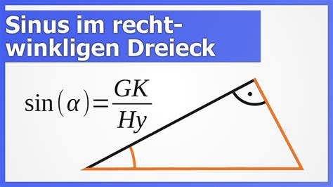 Sinus Im Rechtwinkligen Dreieck How To Mathe Youtube