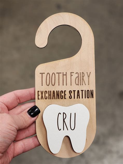 Tooth Fairy Door Hanger Laser Svg Tooth Fairy Door Hanger With Money