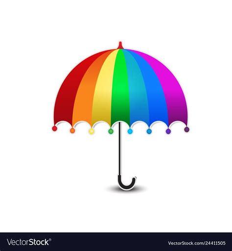 Vibrant Rainbow Umbrella Perfect For Summer