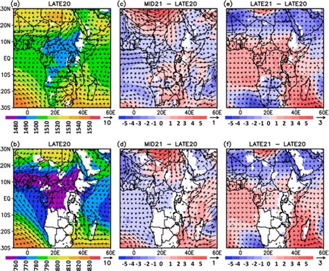 Climatological Horizontal Wind Vectors M S And Geopotential Height