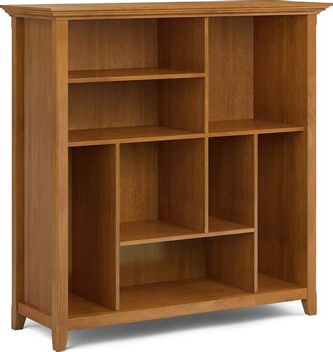 SUSIMOND 1 SOLID WOOD 44 Inch Transitional Multi Cube Bookcase And