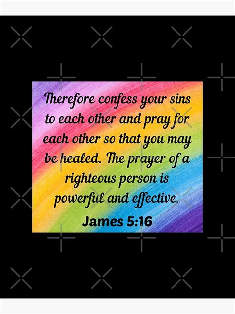 "Bible Verse James 5:16" Poster for Sale by BibleCreations | Redbubble