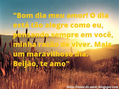 Belas Frases De Amor Em Portugu S Bom Dia Meu Amor O Dia Est