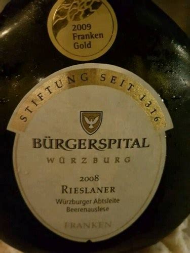 B Rgerspital W Rzburger Abtsleite Rieslaner Beerenauslese Vivino Us