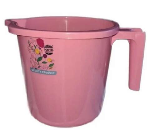 Printed Pink Plastic Mug 1500ml For Bathroom Capacity 1 L At Rs 27