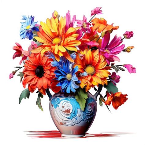 Premium Photo Vase Of Flower Clipart In Vivid Detail