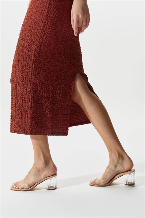 Hawana Kadın Topuklu Terlik Nude