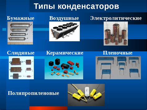 Виды конденсаторов - основы электроники