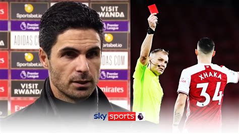 Unacceptable Mikel Arteta Says Granit Xhakas Red Card Was Even