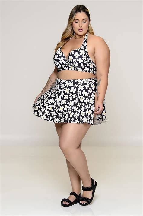 Biqu Ni Plus Size Sa Da Embutida Jasmin Do Caribe Vk Moda Plus Size