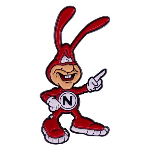 Avoid X The Noid Dominos Pizza Mascot Enamel Pin Rabbit Ear Bodysuit