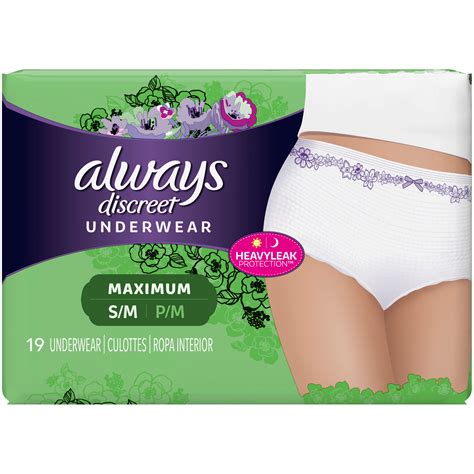 Always Discreet Maximum Small Medium Heavy Leak Protection™ 19 Ct Pack La Comprita