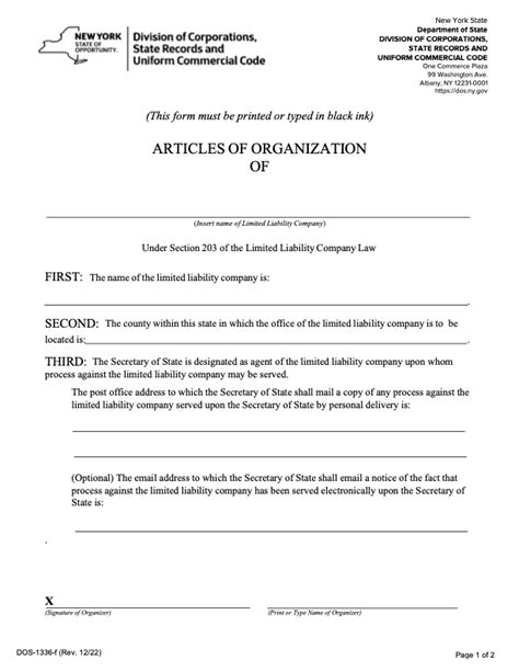 Articles Of Organization Definition Templates And Examples Utd