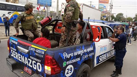 Piura Pnp Y Serenazgo Intervienen A Presuntos Arrebatadores