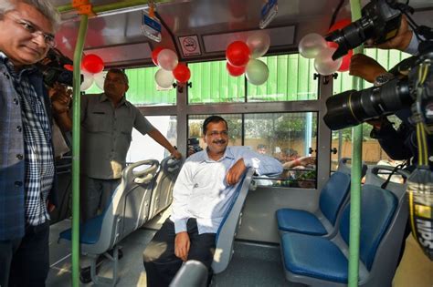 Delhi Cm Arvind Kejriwal Flags Off Standard Floor Buses Photos Hd