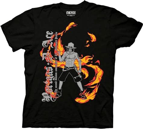 Ripple Junction One Piece Mens Short Sleeve T Shirt Portgas D Ace Fire