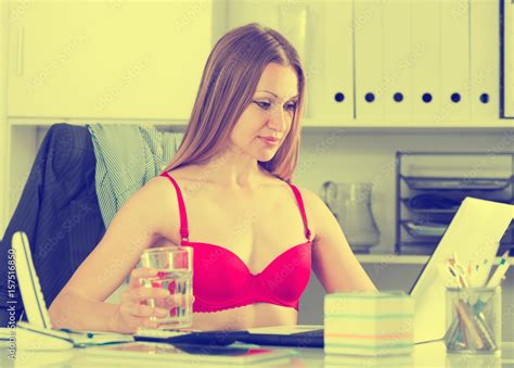 Sexy Business Woman In Hot Office Stock Photo Adobe Stock
