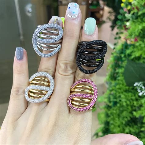 GODKI, очаровательные корейские кольца Monaco, скручиваемые ...