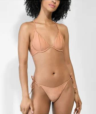 Damsel Nia Crosshatch Nude Triangle Bikini Top Hamilton Place