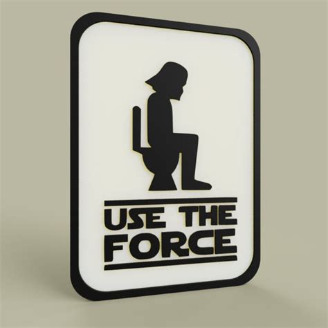 Funny Toilet Sign Business Bathroom Public Restroom Sign Home Decor Use the Force - Etsy