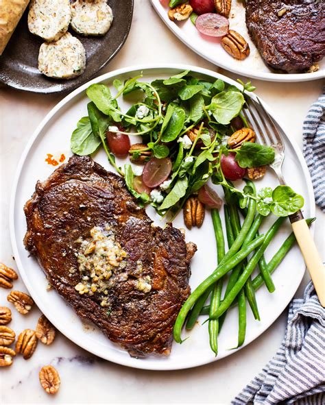 Ribeye Steak With Pecan Blue Cheese Compound Butter The Daley Plate