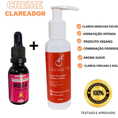 Derma Mi Creme Clareador De Virilhas E Axilas Leo Vegetal De Rosa