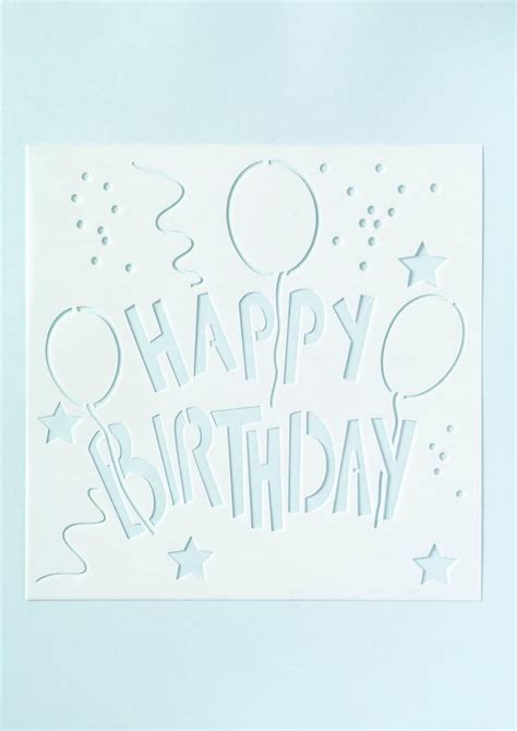 Happy Birthday Stencil - Cake CraftCake Craft