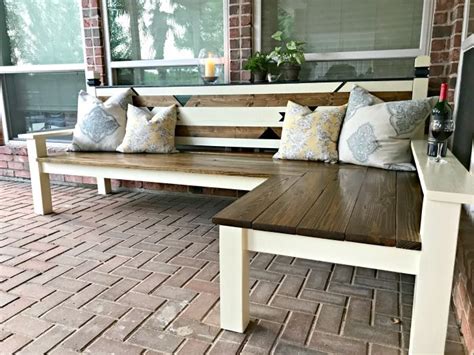 Diy Outdoor Corner Bench Build Just 130 Abbotts At Home Outdoor