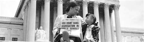 Mother And Daughter On The Steps Of The Supreme Court After The Brown