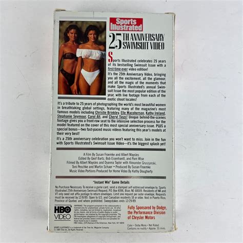 Sports Illustrated 25th Anniversary Swimsuit Video Vhs Tape Ebay