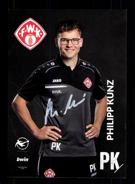 Philipp Kunz Autogrammkarte W Rzburger Kickers Original