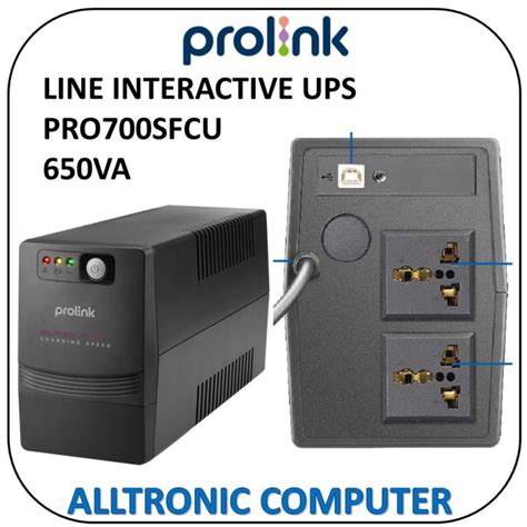 Prolink 650VA UPS PRO700SFCU SFC Series Super Fast Charging Line