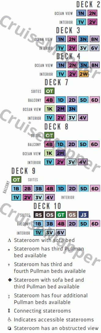 Brilliance Of The Seas deck 8 plan | CruiseMapper