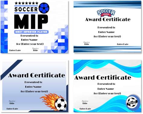 Soccer Certificate Template