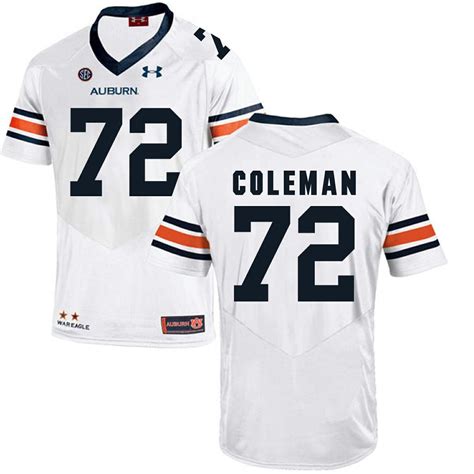 Auburn Tigers Under Armour #72 Shon Coleman Football Jersey White - Top ...