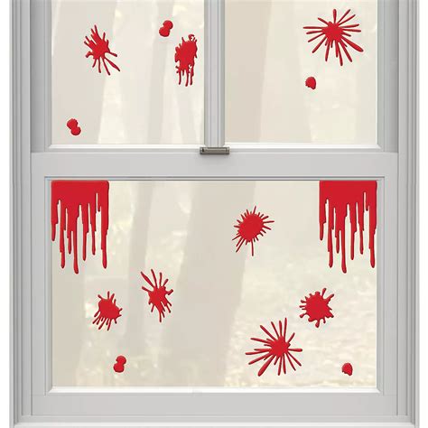 Blood Splatter Gel Cling Decals 15ct Asylum Party City