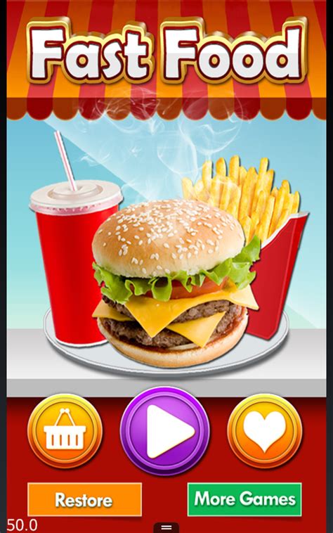 Fast Food Mania Free Cooking Game Appstore For Android