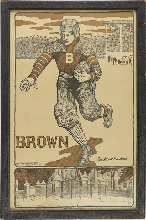 1902 Brown University Football Poster By Bristow Adams