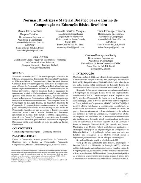 PDF Normas Diretrizes e Material Didático para o Ensino de