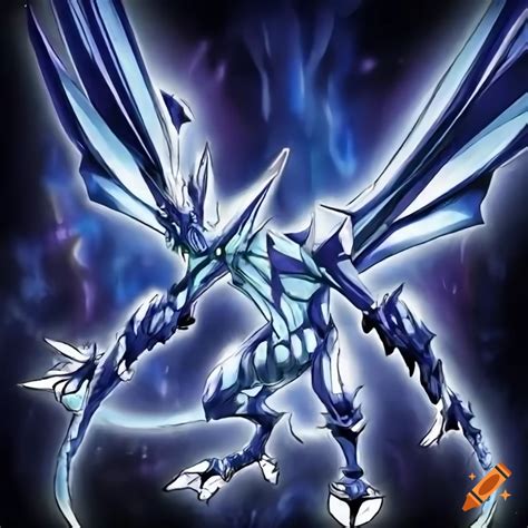 Yugioh Artwork Of A White Tearing Blind Dragon On Craiyon