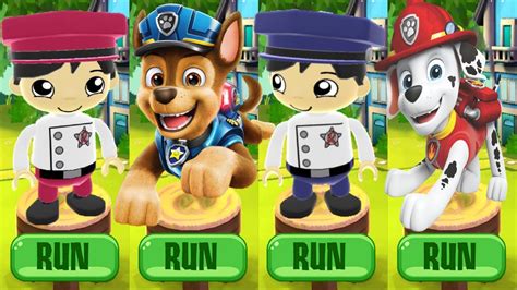 Tag With Fireman Ryan And Policeman Ryan Vs PAW Patrol Chase And