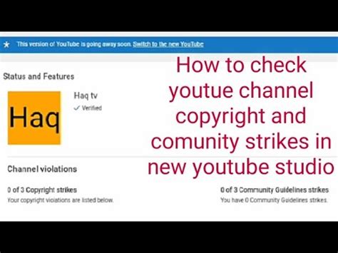 How To Know YouTube Channel S Copyright And Community Guideline Strike