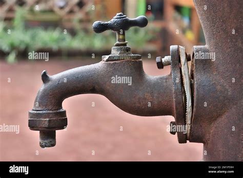 Old Rusty Water Tap Bokeh Stock Photo Alamy