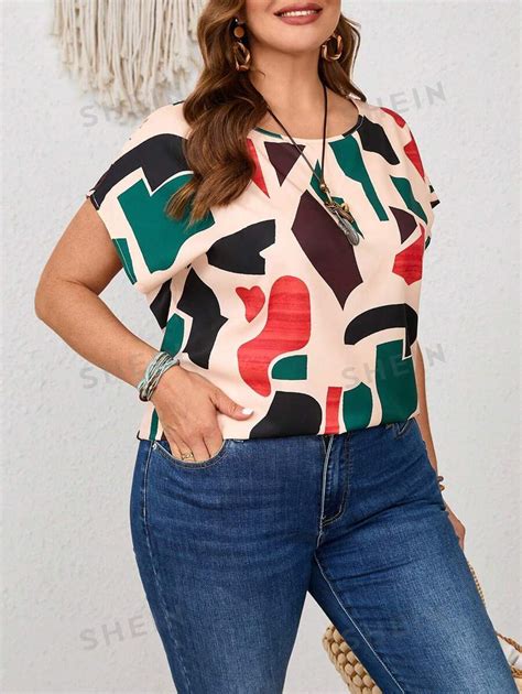 Emery Rose Camisa De Linho De Manga Curta Em Plus Size Para Mulheres