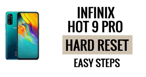 How To Infinix Hot 9 Pro Hard Reset Factory Reset Latest Method