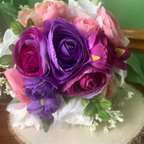 Purple Rose Wedding Bouquets - Etsy