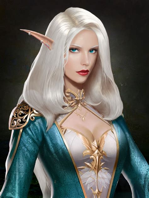 Nenil âr Lútphen High Elf Mage Herald Princess Rpg Character Elven Woman Female Elf Elves