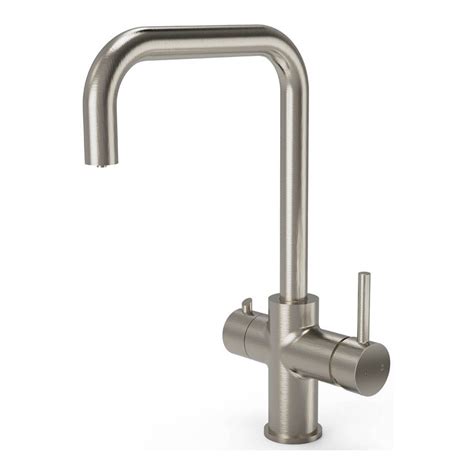 Doha Brushed Steel In Instant Hot Boiling Water Kitchen Tap Set Including Tank Filter