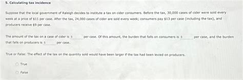 Solved Calculating Tax Incidencesuppose That The Local Chegg