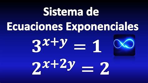 Sistema De Ecuaciones Exponenciales Ejemplo 1 Youtube